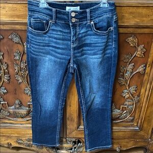 BKE Gabby Curvy Fit High Rise Blue Crop Jeans